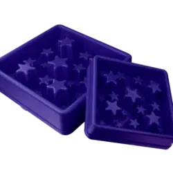 Eat slow live longer stars blauw