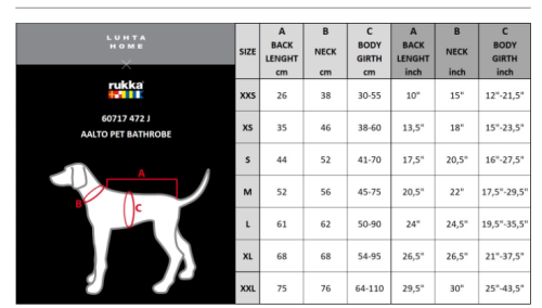 Aalto Rukka Pets x LUHTA HOME Aalto Badjas - Afbeelding 11